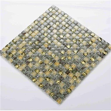 Crackle Glass Mosaic Tile Backsplash
